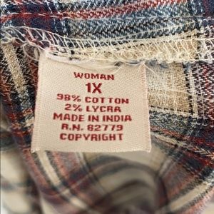 Dress Barn Tops - Dress Barn plaid tunic size 1X Dress Barn Tops - Dress Barn plaid tunic size 1X
